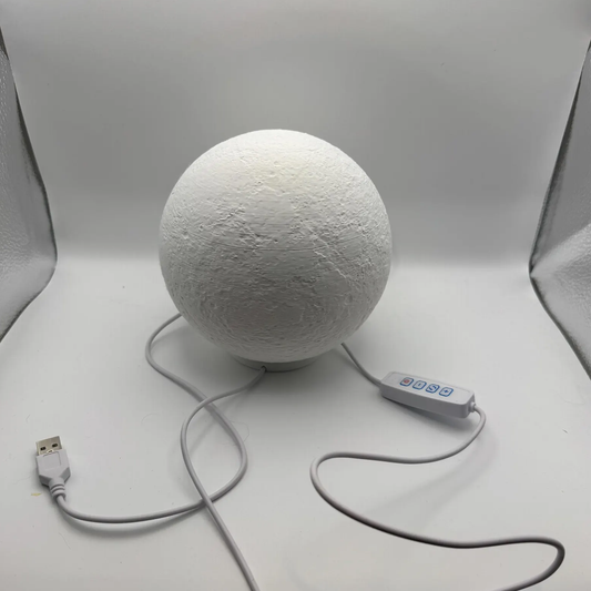 Textured Sphere Lunar Night Light, Usb Powered Desk Ambient Lamp With Adjustable Lighting Modes For Cosmic Interior Orna