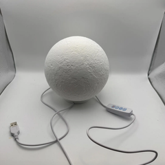 Textured Sphere Lunar Night Light, Usb Powered Desk Ambient Lamp With Adjustable Lighting Modes For Cosmic Interior Orna