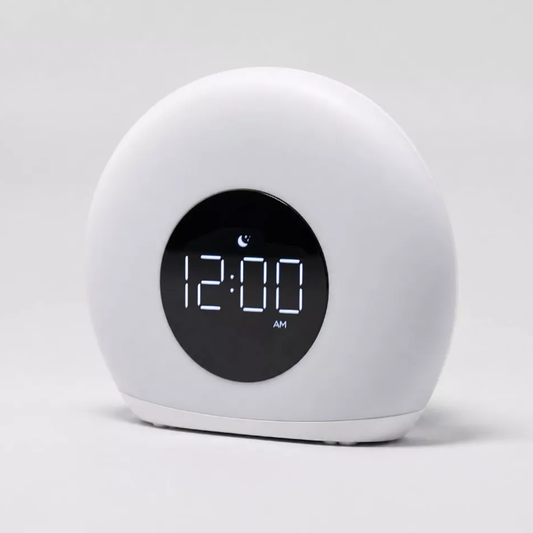 Semicircular Digital Wake-Up Clock, Multicolor Ambient Lighting Alarm Timer With Adjustable Display Brightness