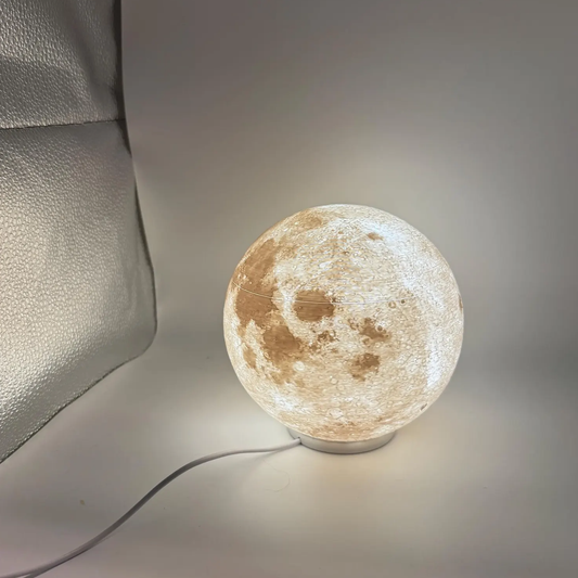 Textured Sphere Lunar Night Light, Usb Powered Desk Ambient Lamp With Adjustable Lighting Modes For Cosmic Interior Orna