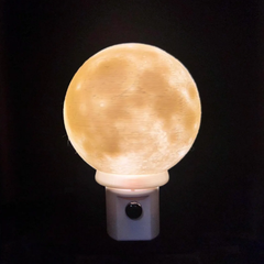 Lunar Surface Plug-In Night Lamp, Planet Themed LED Wall Socket Light With Embedded Control Button