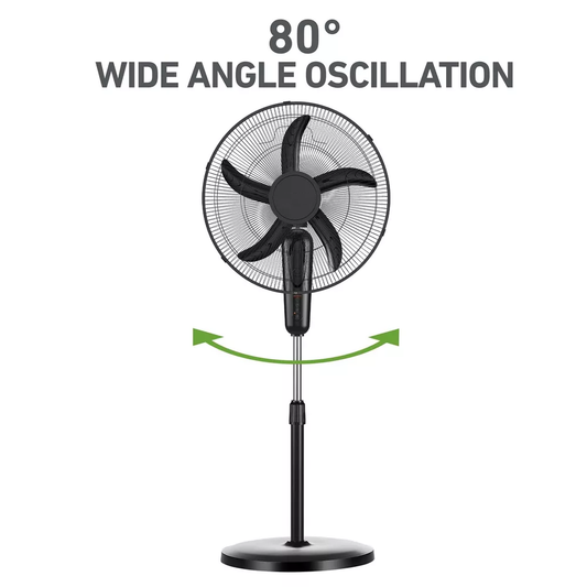 18 Inch Oscillating Height Adjustable Stand Electric Fan with Remote Control